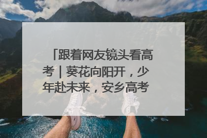 跟着网友镜头看高考｜葵花向阳开，少年赴未来，安乡高考首日的希望图景