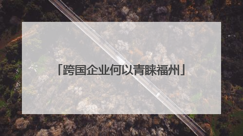 跨国企业何以青睐福州