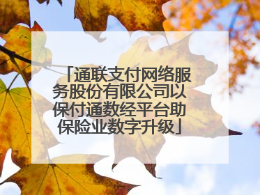 通联支付网络服务股份有限公司以保付通数经平台助保险业数字升级