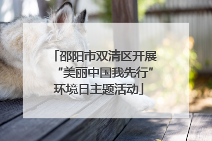 邵阳市双清区开展“美丽中国我先行”环境日主题活动