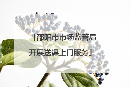 邵阳市市场监管局开展送课上门服务