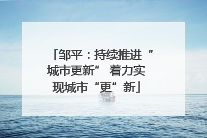 邹平：持续推进“城市更新” 着力实现城市“更”新