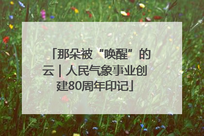 那朵被“唤醒”的云｜人民气象事业创建80周年印记