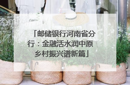 邮储银行河南省分行：金融活水润中原 乡村振兴谱新篇