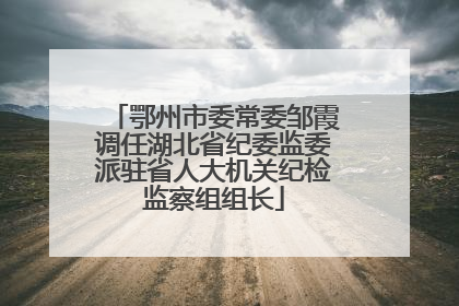 鄂州市委常委邹霞调任湖北省纪委监委派驻省人大机关纪检监察组组长
