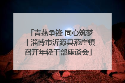 青燕争锋 同心筑梦丨淄博市沂源县燕崖镇召开年轻干部座谈会
