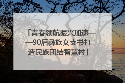 青春领航振兴加速——90后彝族女支书打造民族团结智慧村