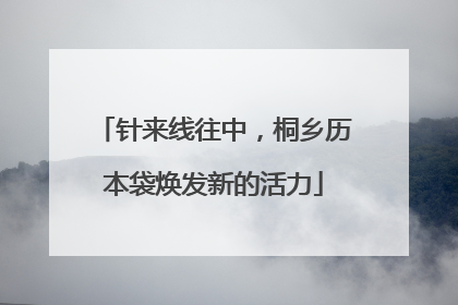 针来线往中，桐乡历本袋焕发新的活力