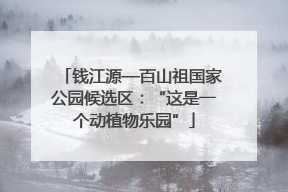 钱江源—百山祖国家公园候选区：“这是一个动植物乐园”