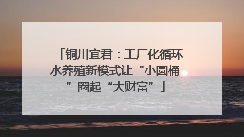 铜川宜君：工厂化循环水养殖新模式让“小圆桶”圈起“大财富”