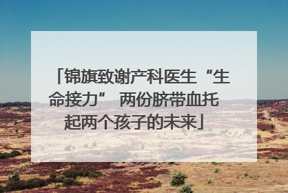 锦旗致谢产科医生“生命接力” 两份脐带血托起两个孩子的未来