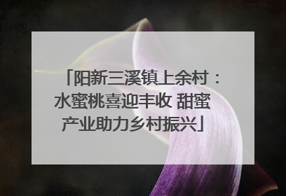 阳新三溪镇上余村：水蜜桃喜迎丰收 甜蜜产业助力乡村振兴