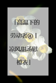 高温下的劳动者④丨凉风甜汤慰橙衣