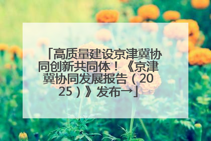 高质量建设京津冀协同创新共同体！《京津冀协同发展报告（2025）》发布→