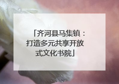 齐河县马集镇：打造多元共享开放式文化书院