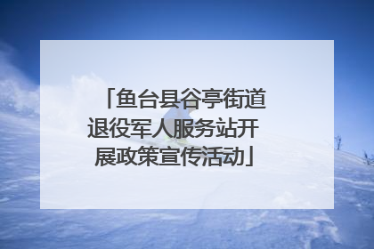鱼台县谷亭街道退役军人服务站开展政策宣传活动