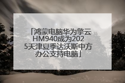 鸿蒙电脑华为擎云 HM940成为2025天津夏季达沃斯中方办公支持电脑