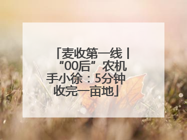 麦收第一线丨“00后”农机手小徐：5分钟收完一亩地