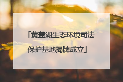 黄盖湖生态环境司法保护基地揭牌成立