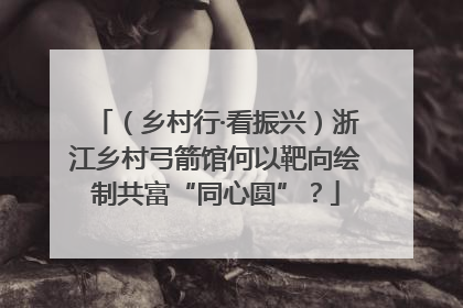 （乡村行·看振兴）浙江乡村弓箭馆何以靶向绘制共富“同心圆”？