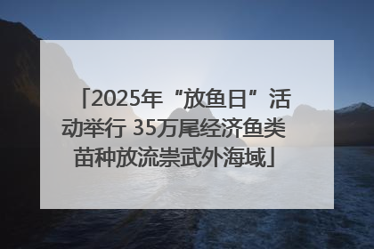 2025年“放鱼日”活动举行 35万尾经济鱼类苗种放流崇武外海域