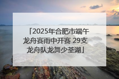 2025年合肥市端午龙舟赛雨中开赛 29支龙舟队龙舞少荃湖