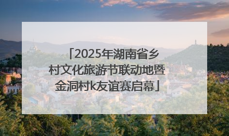 2025年湖南省乡村文化旅游节联动地暨金洞村k友谊赛启幕