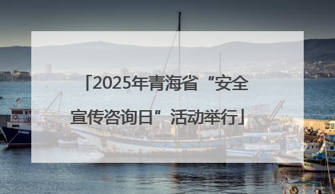 2025年青海省“安全宣传咨询日”活动举行