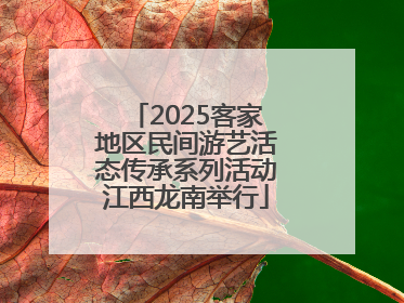 2025客家地区民间游艺活态传承系列活动江西龙南举行