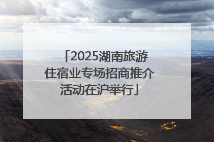 2025湖南旅游住宿业专场招商推介活动在沪举行