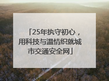 25年执守初心，用科技与温情织就城市交通安全网