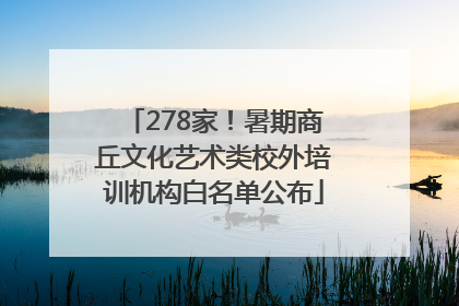 278家！暑期商丘文化艺术类校外培训机构白名单公布