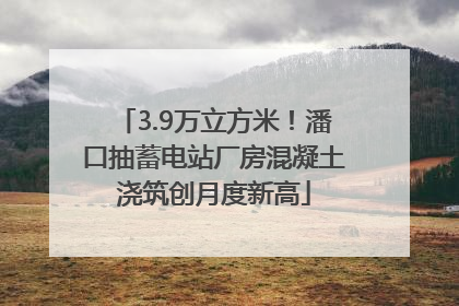 3.9万立方米！潘口抽蓄电站厂房混凝土浇筑创月度新高