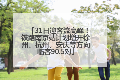 31日迎客流高峰！铁路南京站计划增开徐州、杭州、安庆等方向临客90.5对