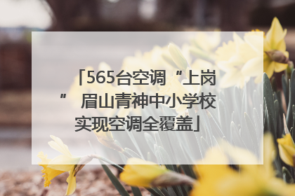 565台空调“上岗” 眉山青神中小学校实现空调全覆盖