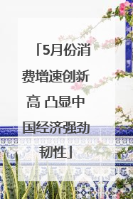 5月份消费增速创新高 凸显中国经济强劲韧性