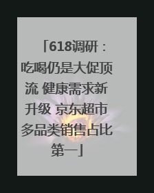 618调研：吃喝仍是大促顶流 健康需求新升级 京东超市多品类销售占比第一