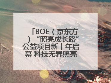 BOE（京东方）“照亮成长路”公益项目新十年启幕 科技无界照亮美好未来